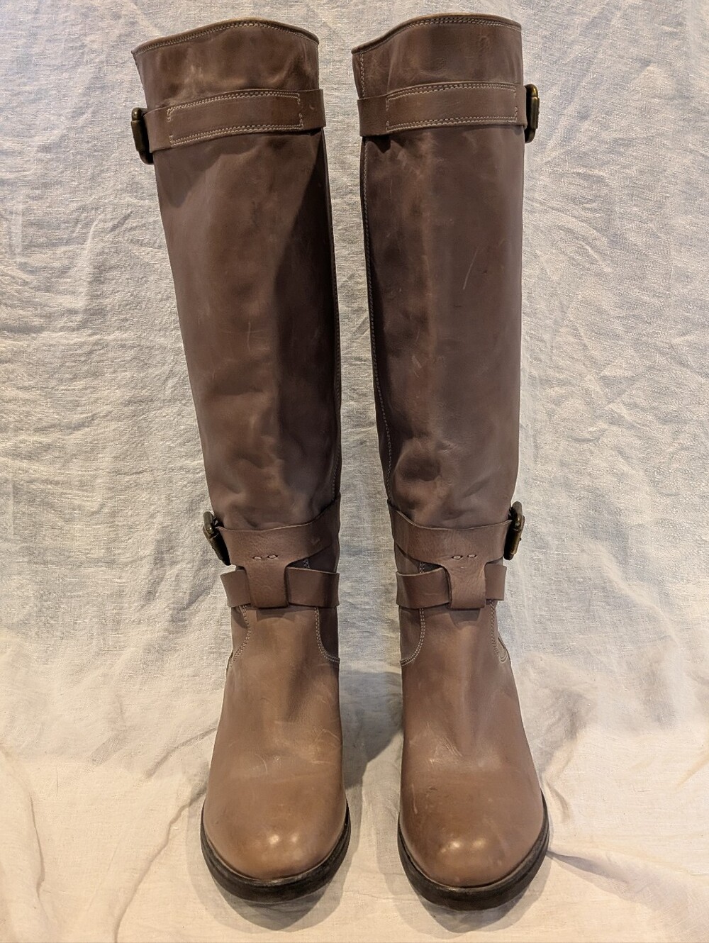 AGL Attilio Giusti Leombruni Leather Knee High Buckle Boots Italy size 38/US 7.5 - Picture 11 of 11